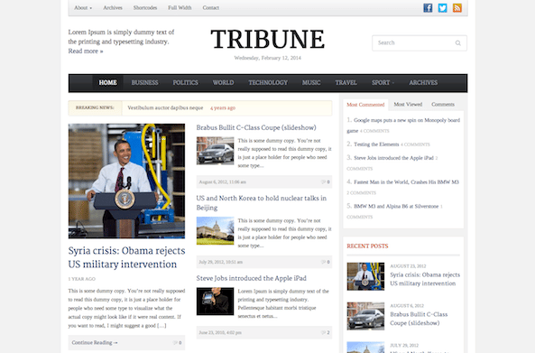 Tribune 3.0 Theme