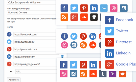 Having good-looking social media buttons can be important for the overall look of your site.