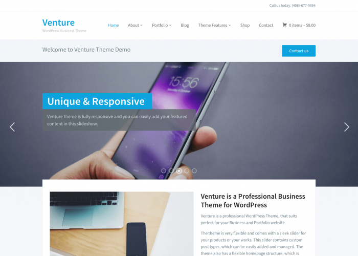 Venture 2.0 - Best Business WordPress Theme