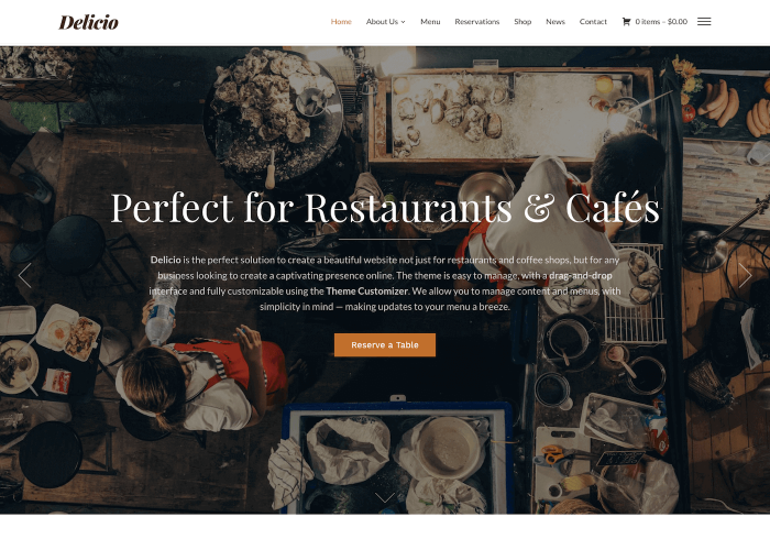 Delicio - Best Restaurant Theme for WordPress