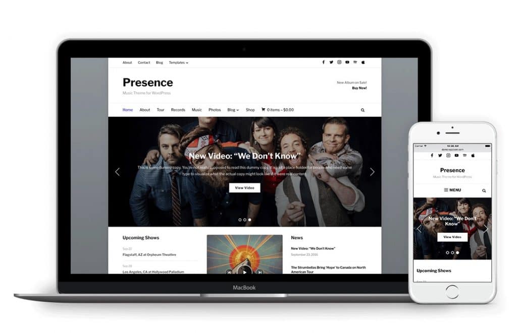 Presence is our favourite WordPress theme for podcasts