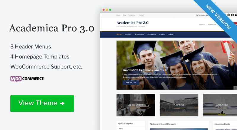 Academica Pro 3.0 Theme
