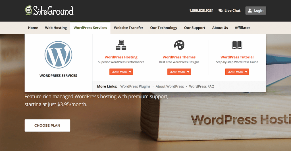 WordPress hosting.