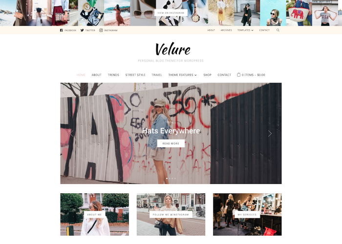 Velure - Fashion Blog WordPress Theme