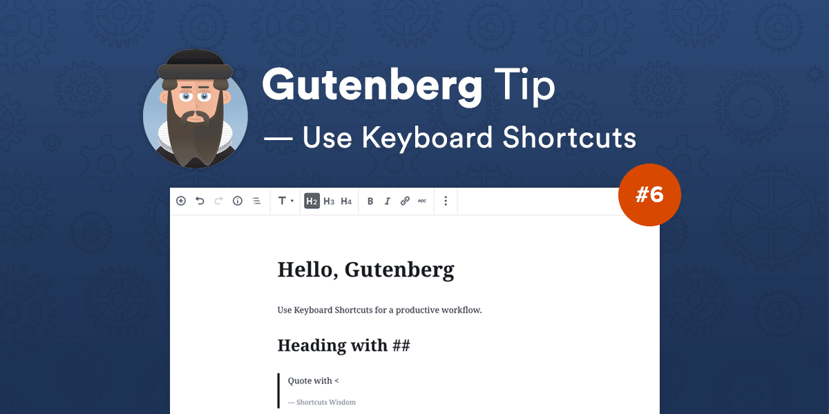 Gutenberg keyboard shortcuts