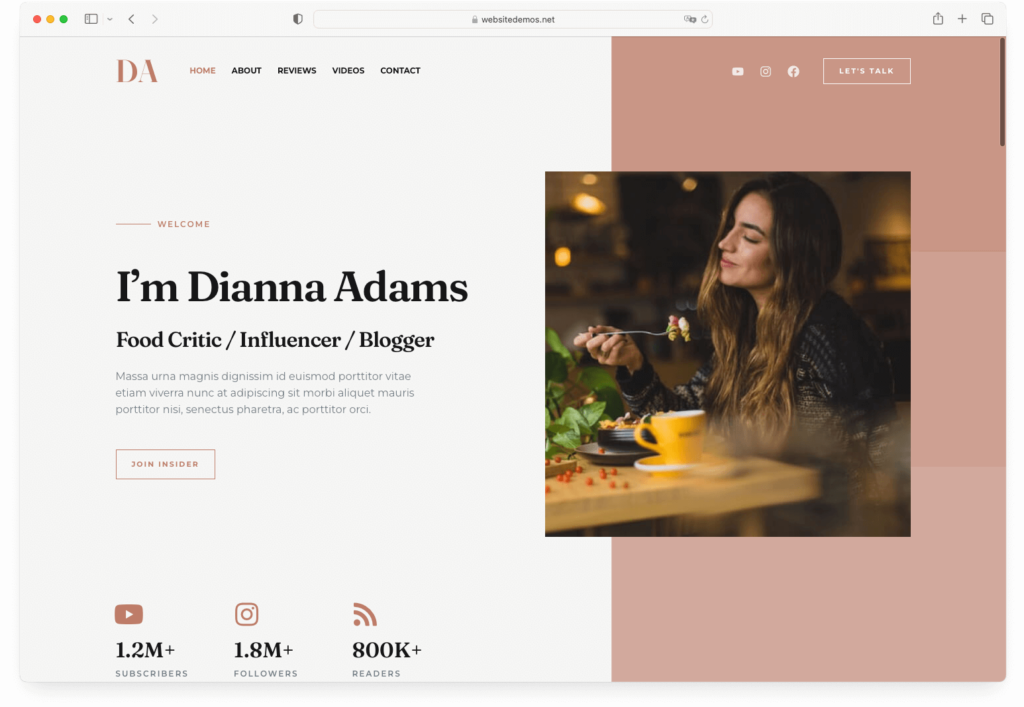Astra - one of the best WordPress themes for recipe blogs