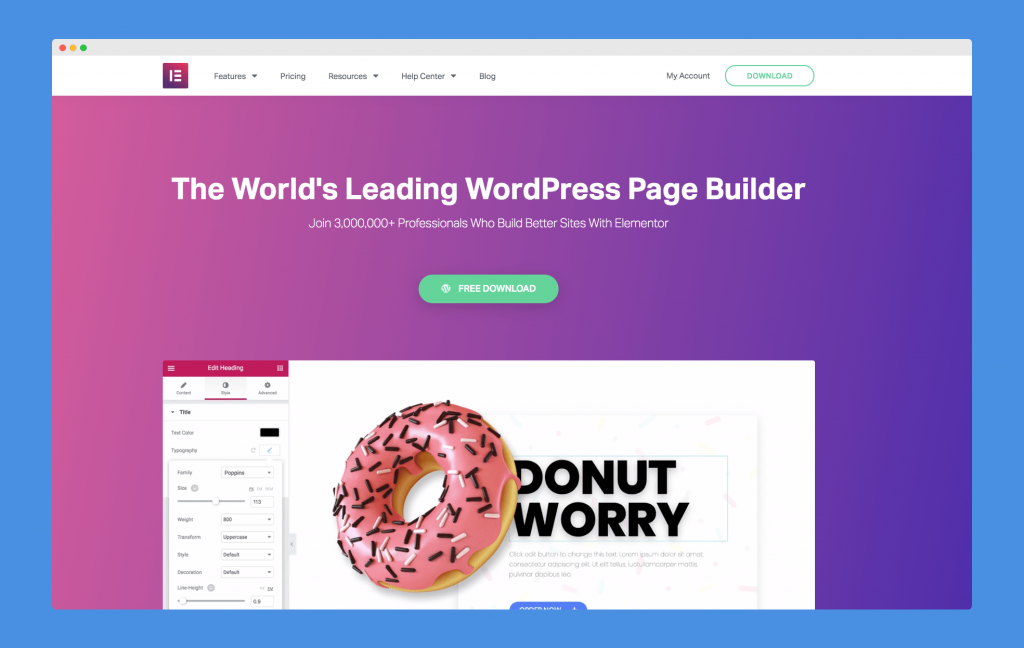 Elementor - the best WordPress page builder plugin