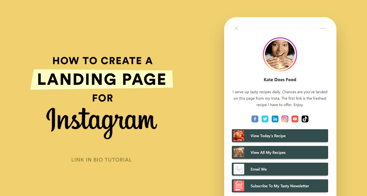 WP MyLinks: Create A Landing Page For Instagram