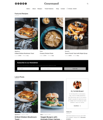 Gourmand - Best Food Blog Theme for WordPress