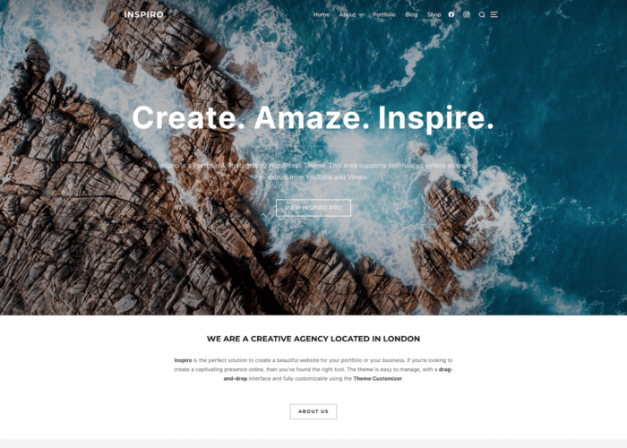 Inspiro Lite - Free Portfolio WordPress Theme
