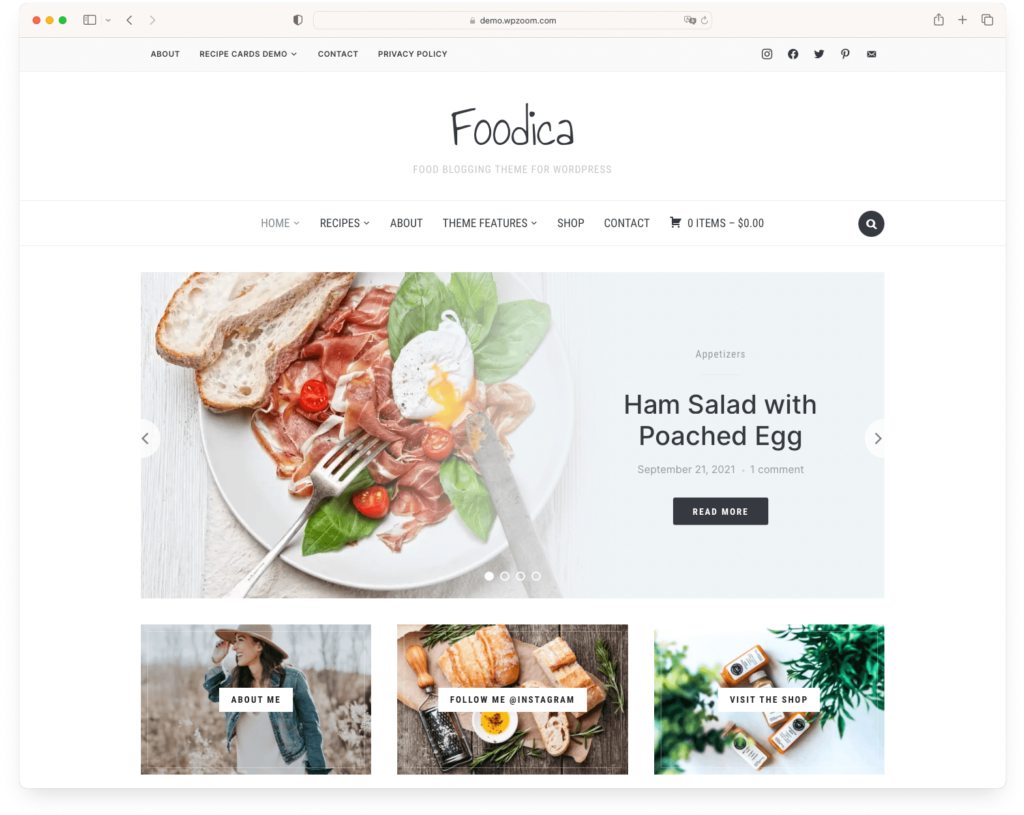 Foodica - one of the best WordPress food blog themes