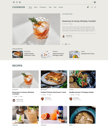 CookBook - Recipe WordPress Theme