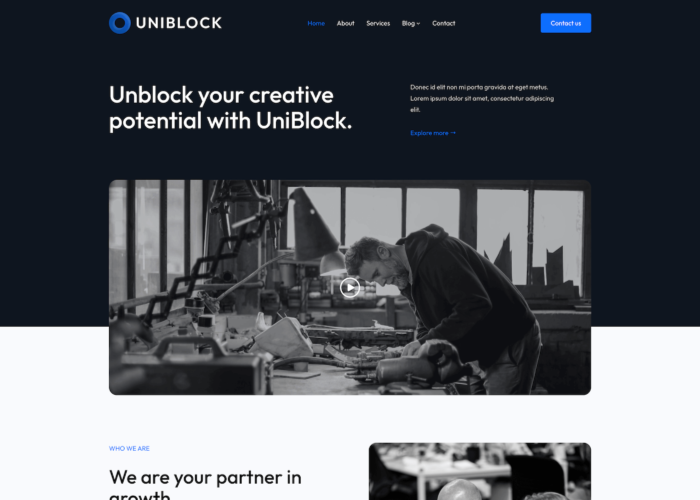 UniBlock - Free WordPress Block Theme