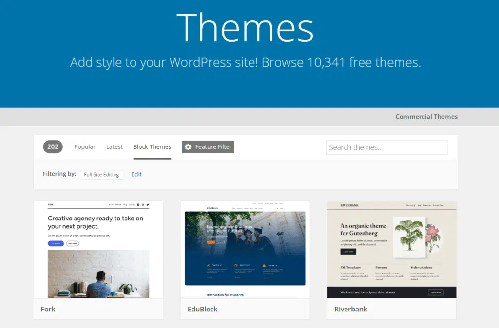 WordPress artifact themes