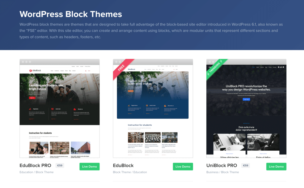 WordPress Block Themes by WPZOOM