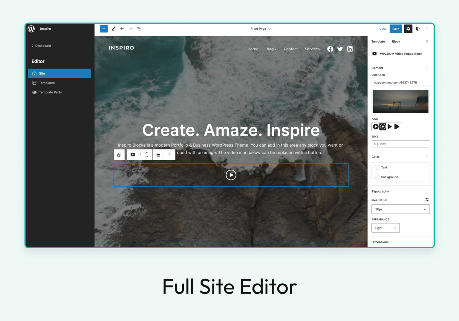 Inspiro Blocks - Free WordPress Block Theme - WPZOOM