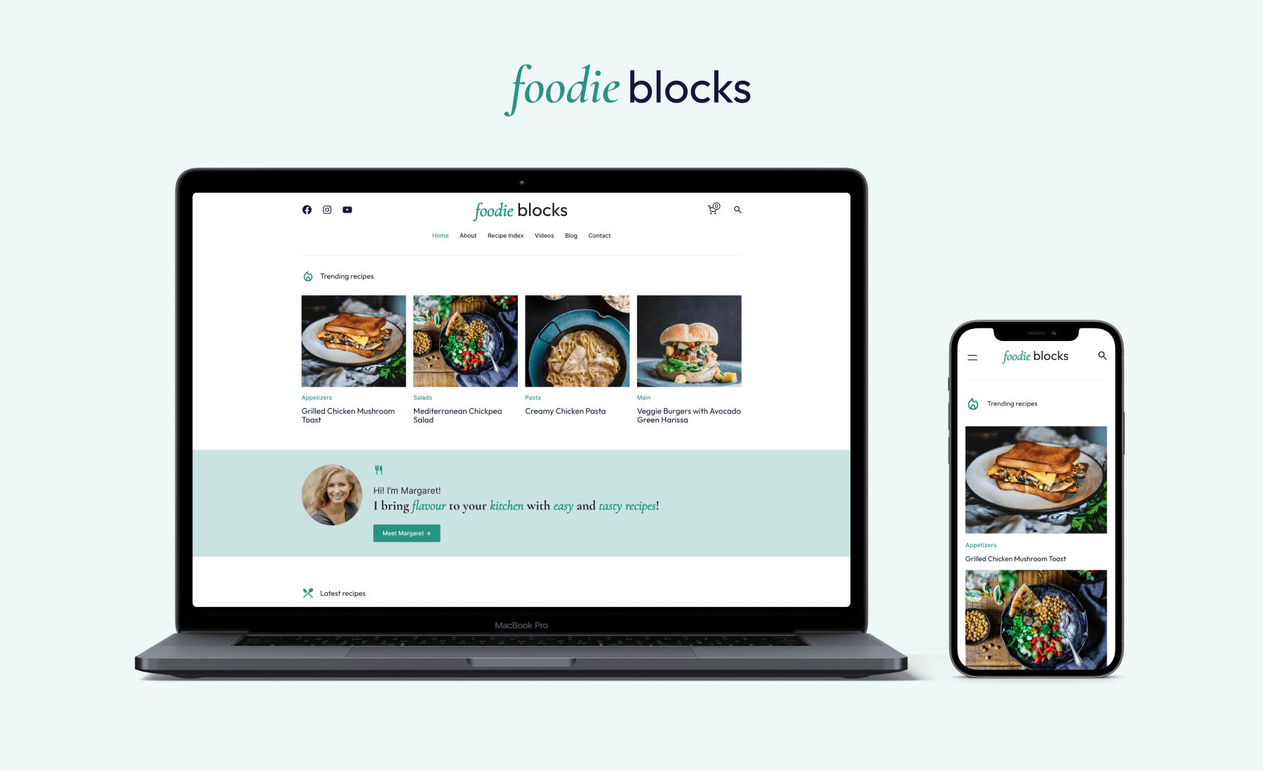 foodie blocks theme