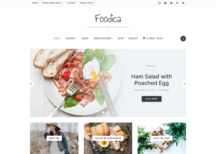 Foodica PRO - Best Food Blog WordPress Theme