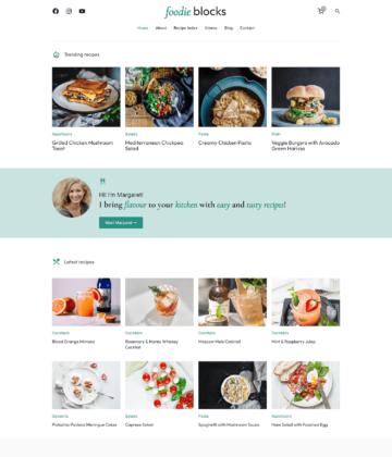 Foodie Blocks - Fastest Block Theme for Food Blogs