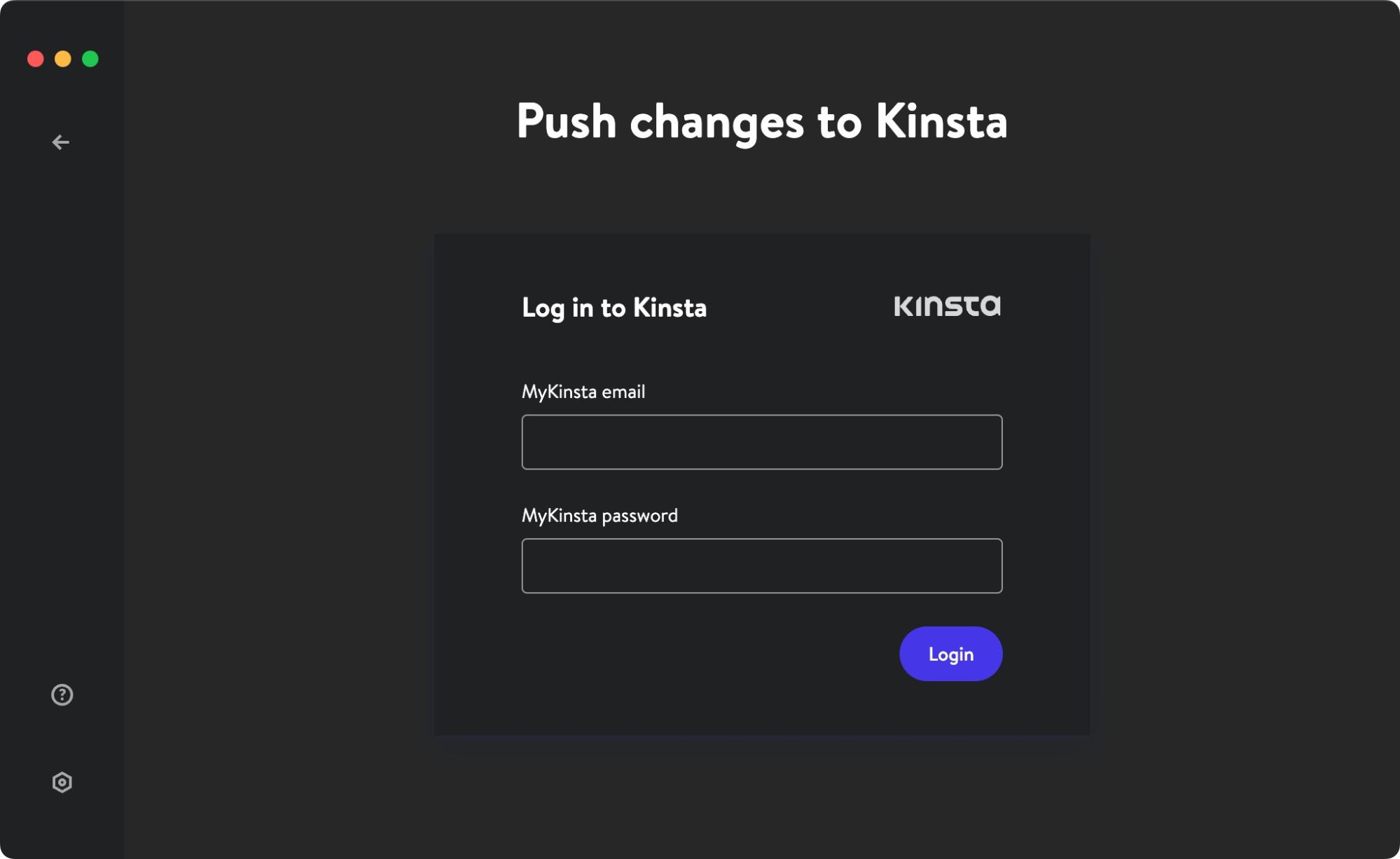 MyKinsta push changes to Kinsta