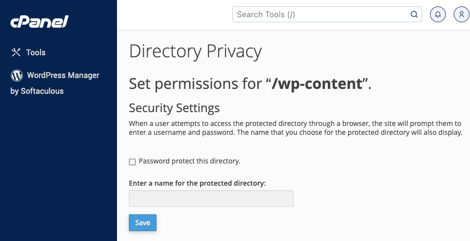Password Protect a Directory