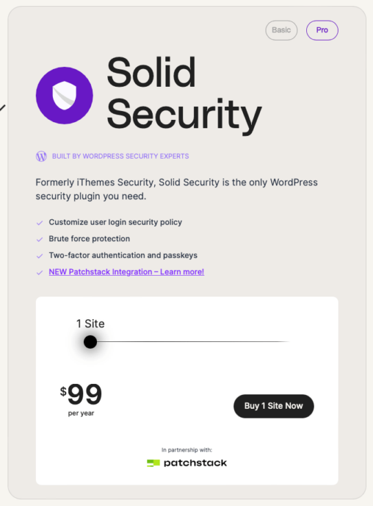 Solid Security Pricing