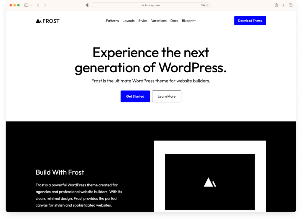 Frost WordPress theme