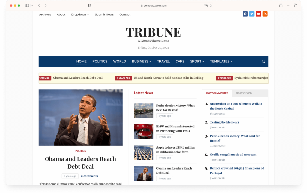 Tribune - a powerful WordPress magazine theme