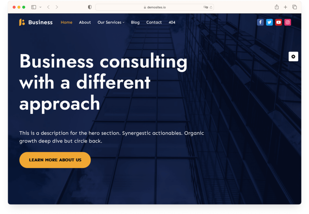 Neve WordPress theme for business