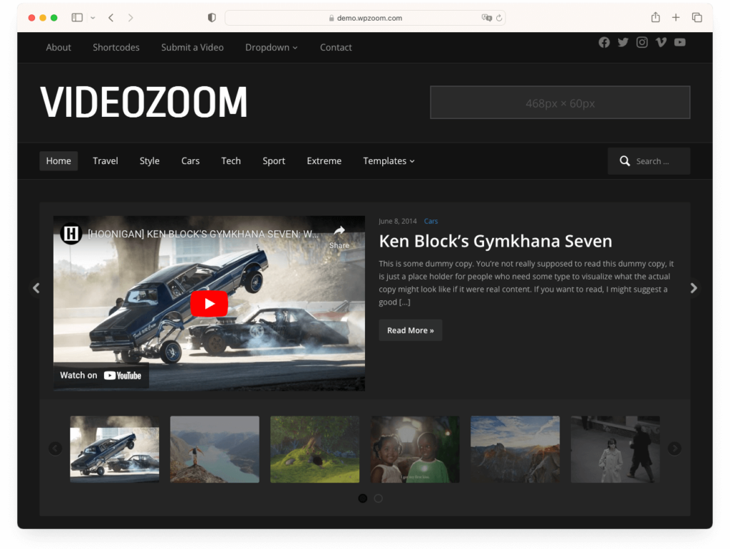 Videozoom 4.0 - The best WordPress movie theme